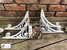 4 Victorian cast iron Brackets from a railway stat