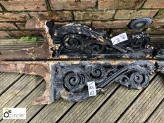 Pair cast iron Brackets, removed from railway stat