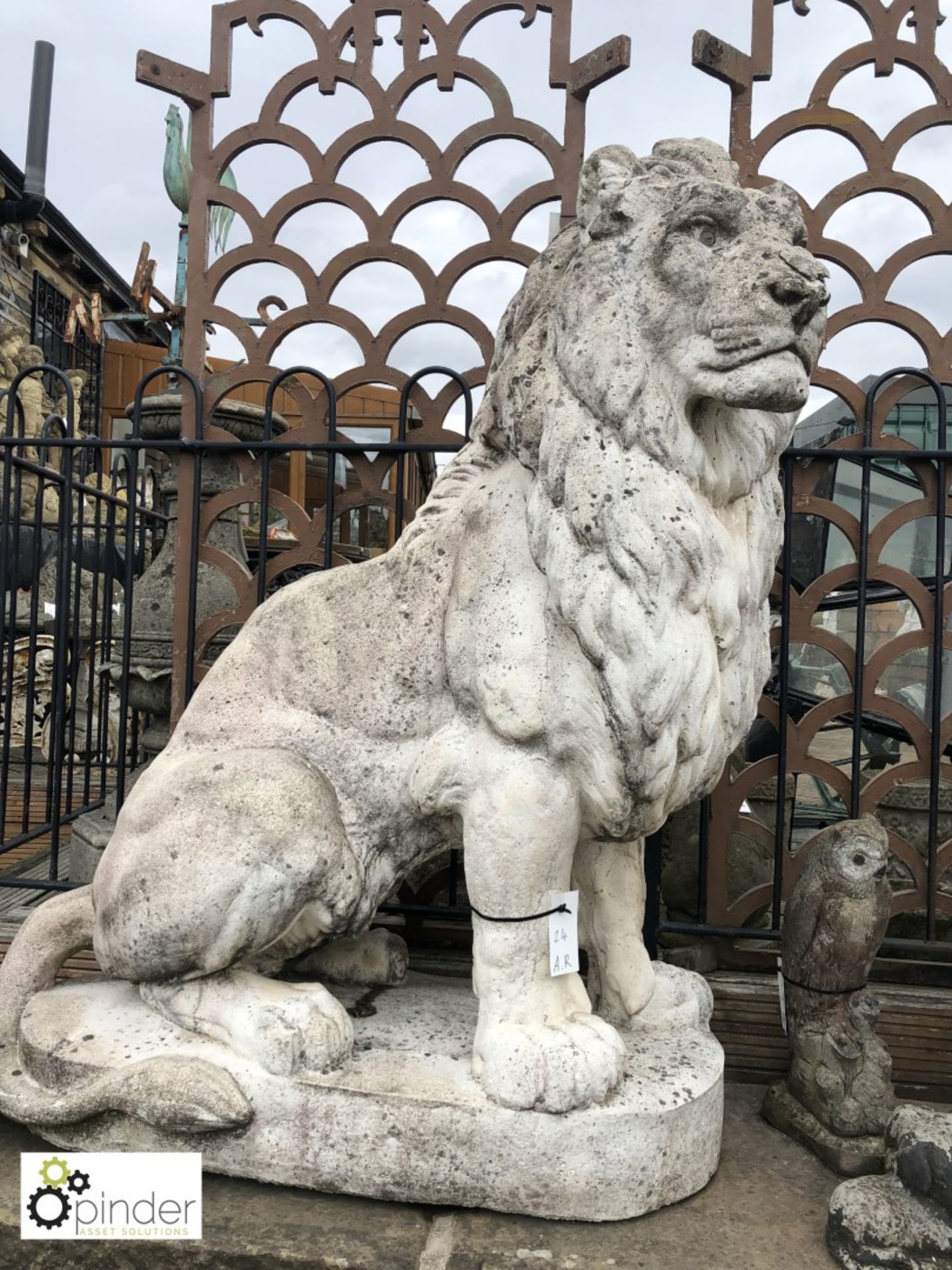 Pair of reconstituted Stone Lions - Image 2 of 3