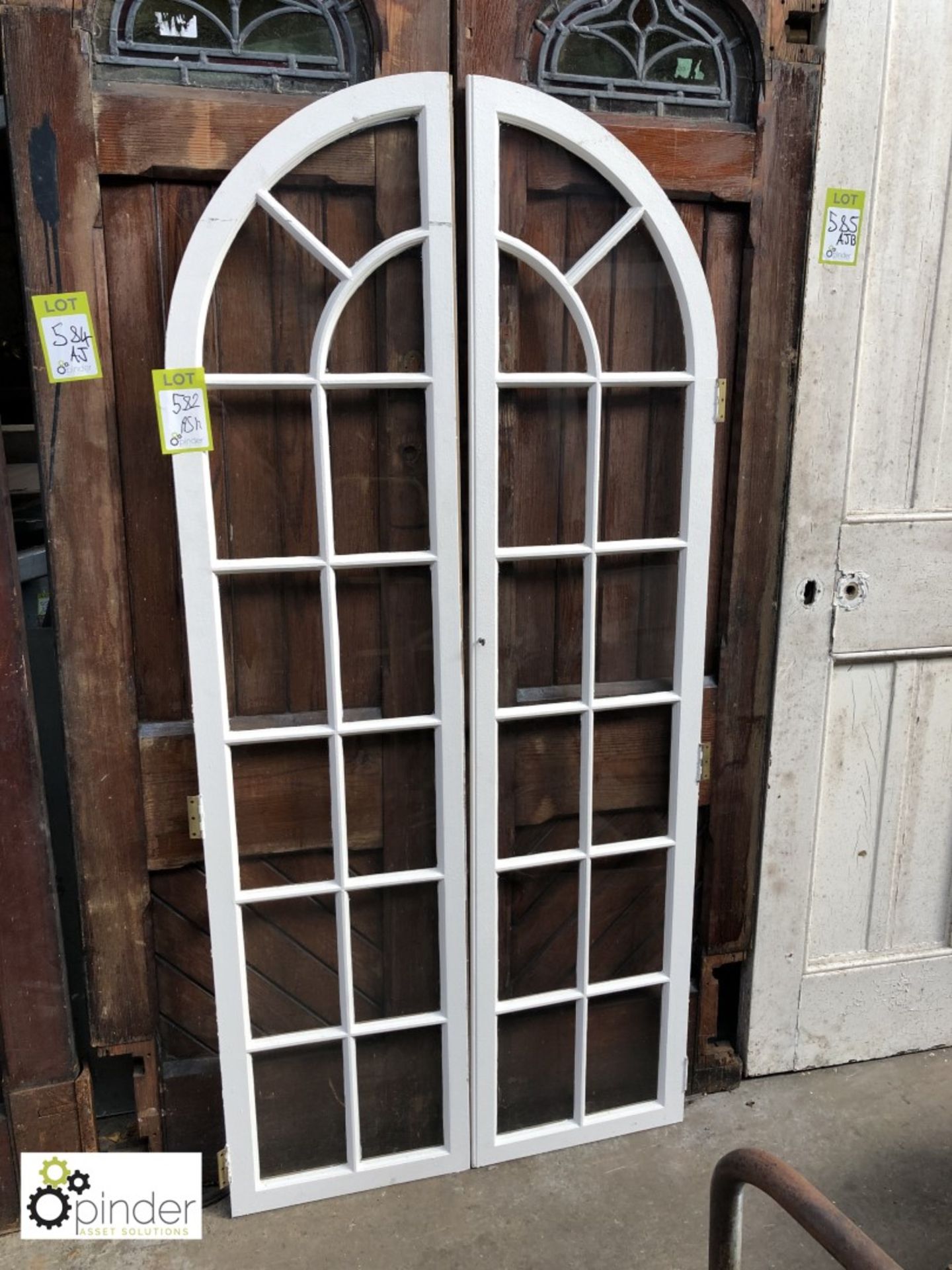 Arched Georgian fret Cupboard Doors, 1670mm tall x 780mm wide (please note this lot is located at