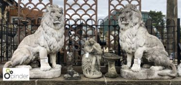 Pair of reconstituted Stone Lions