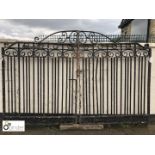 Pair of 1920s Art Deco Gates, 2880mm wide x 1880mm tall