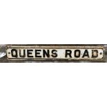 Cast iron Street Sign “Queens Road”, dated 1907