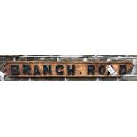 Cast iron Victorian Street Sign “Branch Road”