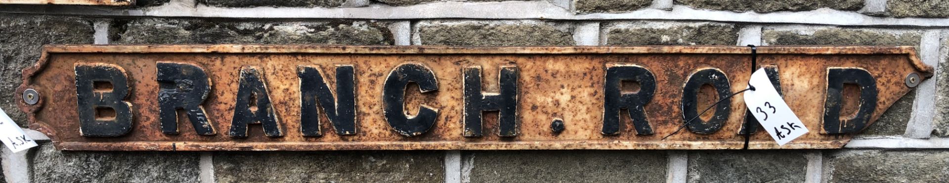 Cast iron Victorian Street Sign “Branch Road”