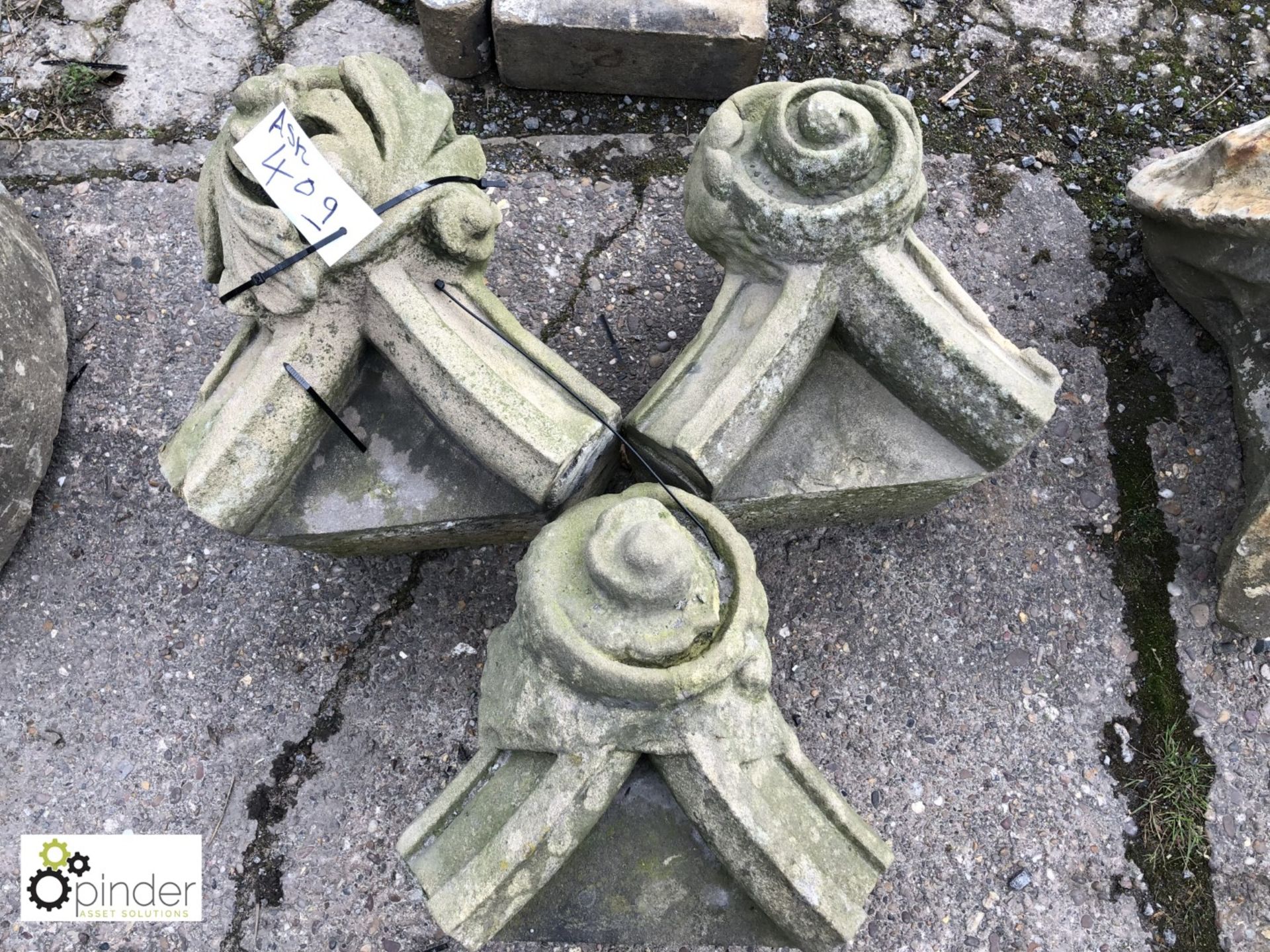 3 carved Yorkshire Stone Features