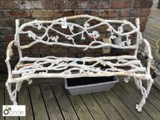 Cast iron Coalbrookdale Bench, 1300mm wide, based on the English Oaktree and depicts branches