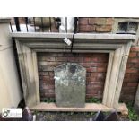 Large Yorkshire Stone bolection carved Fireplace, 1680mm wide x 1270mm tall