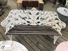 Fern and Blackberry 3 seater Garden Bench, mid 1900s, 1480mm wide