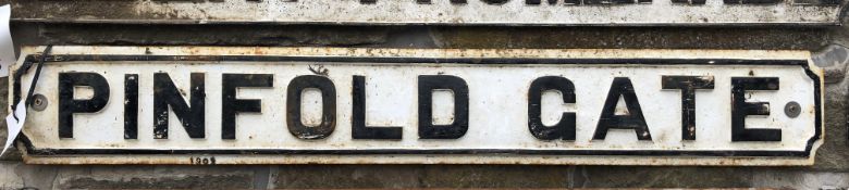 Cast iron Street Sign “Pinfold Gate”, dated 1909