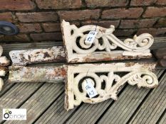 Pair of Victorian cast iron Brackets, removed from
