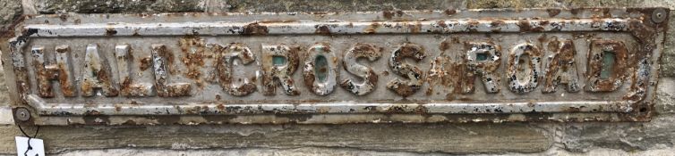 Victorian cast iron Street Sign “Hall Cross Road”