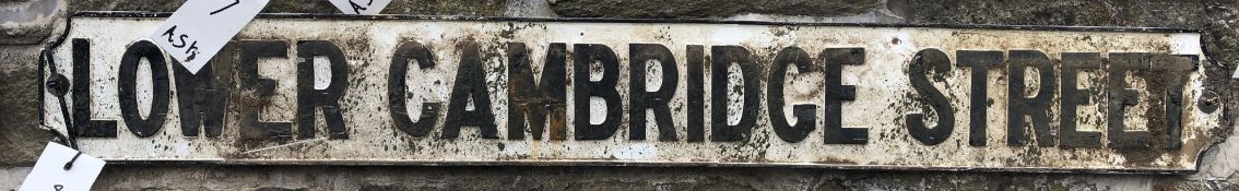 Cast iron Edwardian Street Sign “Lower Cambridge S