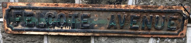 Cast iron Victorian Street Sign “Felcote Avenue”