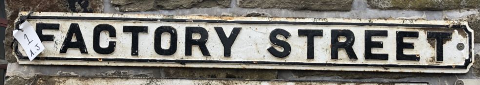 Cast iron Edwardian Street Sign “Factory Street”