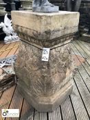 Large Victorian Garnkirk terracotta Pedestal, 875mm tall