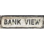 Aluminium Street Sign “Bank View”