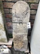 Yorkshire Stone Mile Marker Post, initialled L.Y.R (Lancashire and Yorkshire Railway Company), 940mm