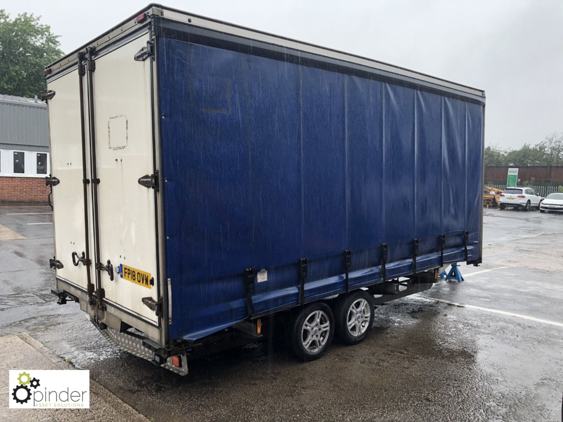 Portland Commercial Bodies twin axle Curtainside Trailer, 5m x 2.4m wide (please note this lot is - Image 5 of 12