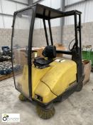 Karcher KMR 1250D diesel driven Ride On Vacuum Sweeper with hydraulic lift and dump mechanism, for