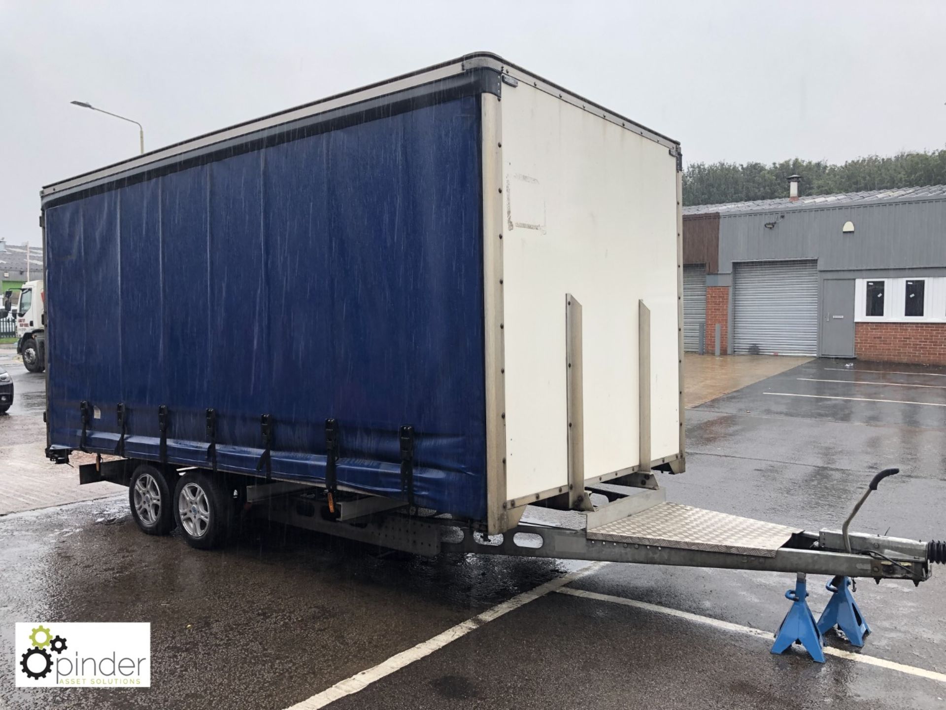 Portland Commercial Bodies twin axle Curtainside Trailer, 5m x 2.4m wide (please note this lot is - Image 6 of 12