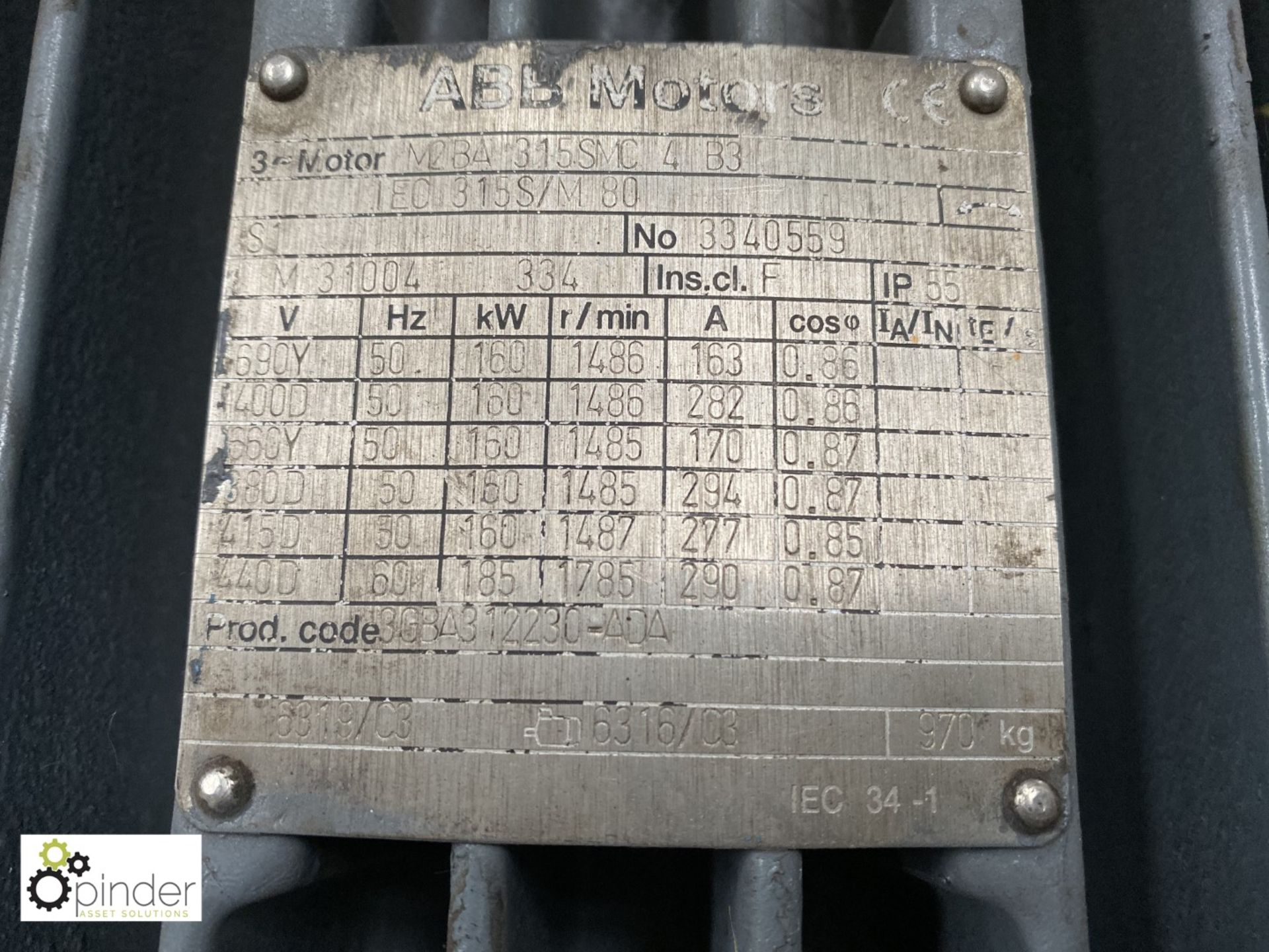 ABB M2BA 315SMC4B3 AC Motor, 160kw - Image 2 of 2