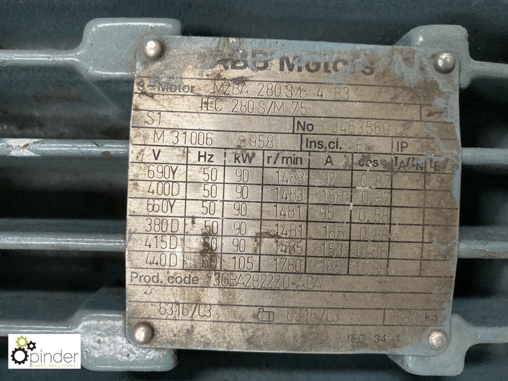 ABB M2BA 280SMB754B3 AC Motor, 90kw - Image 3 of 3