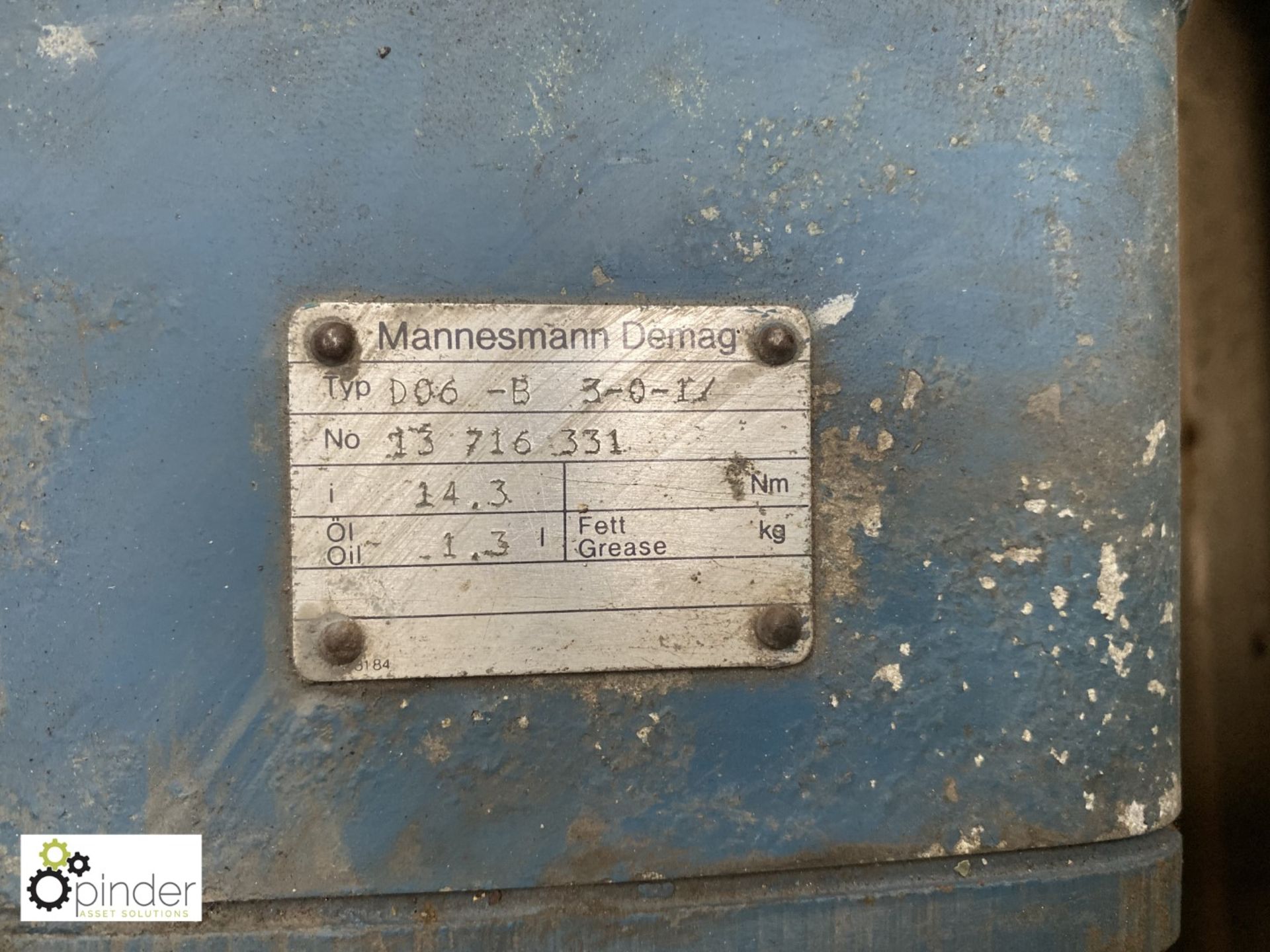 Mannesmann Demag D-06-B Geared Motor, 0.8kw - Image 2 of 2