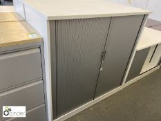 Double shutter front medium Cabinet, white, 1200mm x 600mm x 1200mm high