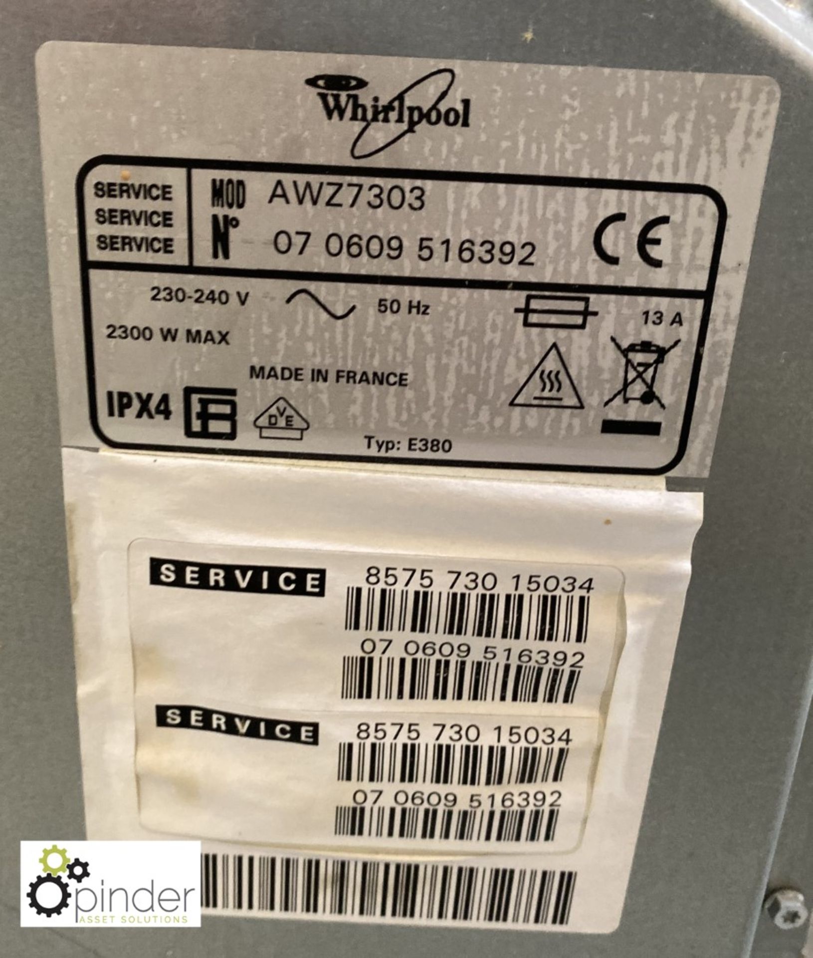 Whirlpool AWZ7303 Condenser Tumble Dryer, 6kg capacity - Image 4 of 4