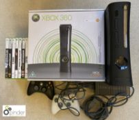 Xbox 360 Elite, 120Gb, with wired controller, remo