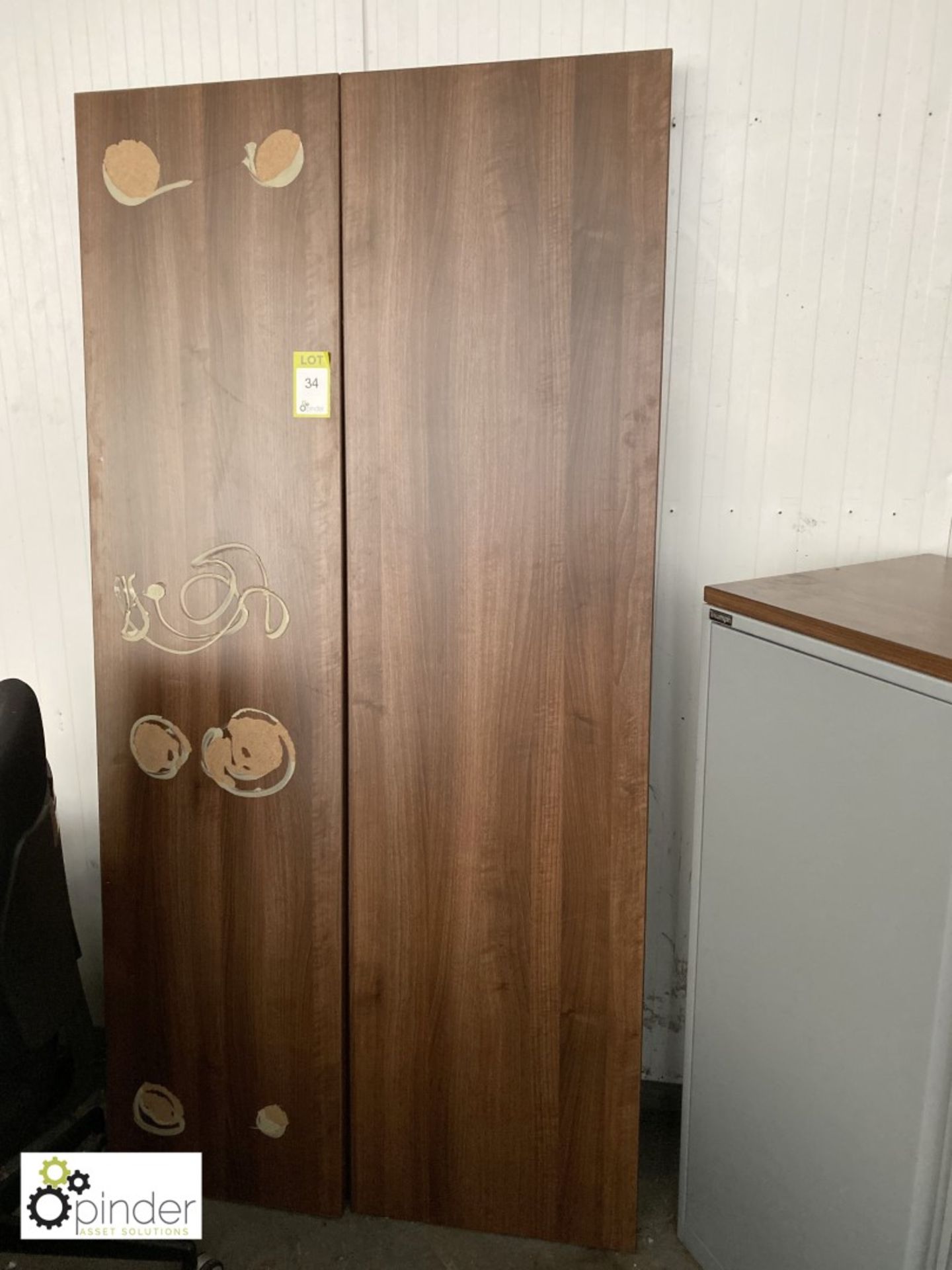 3 walnut effect Cabinet Tops, 2000mm x 475mm and walnut effect Cabinet Top, 1000mm x 475mm