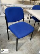 10 tubular framed upholstered Meeting Chairs, blue