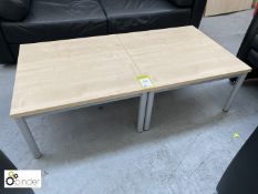 2 light oak Coffee Tables, 650mm x 650mm