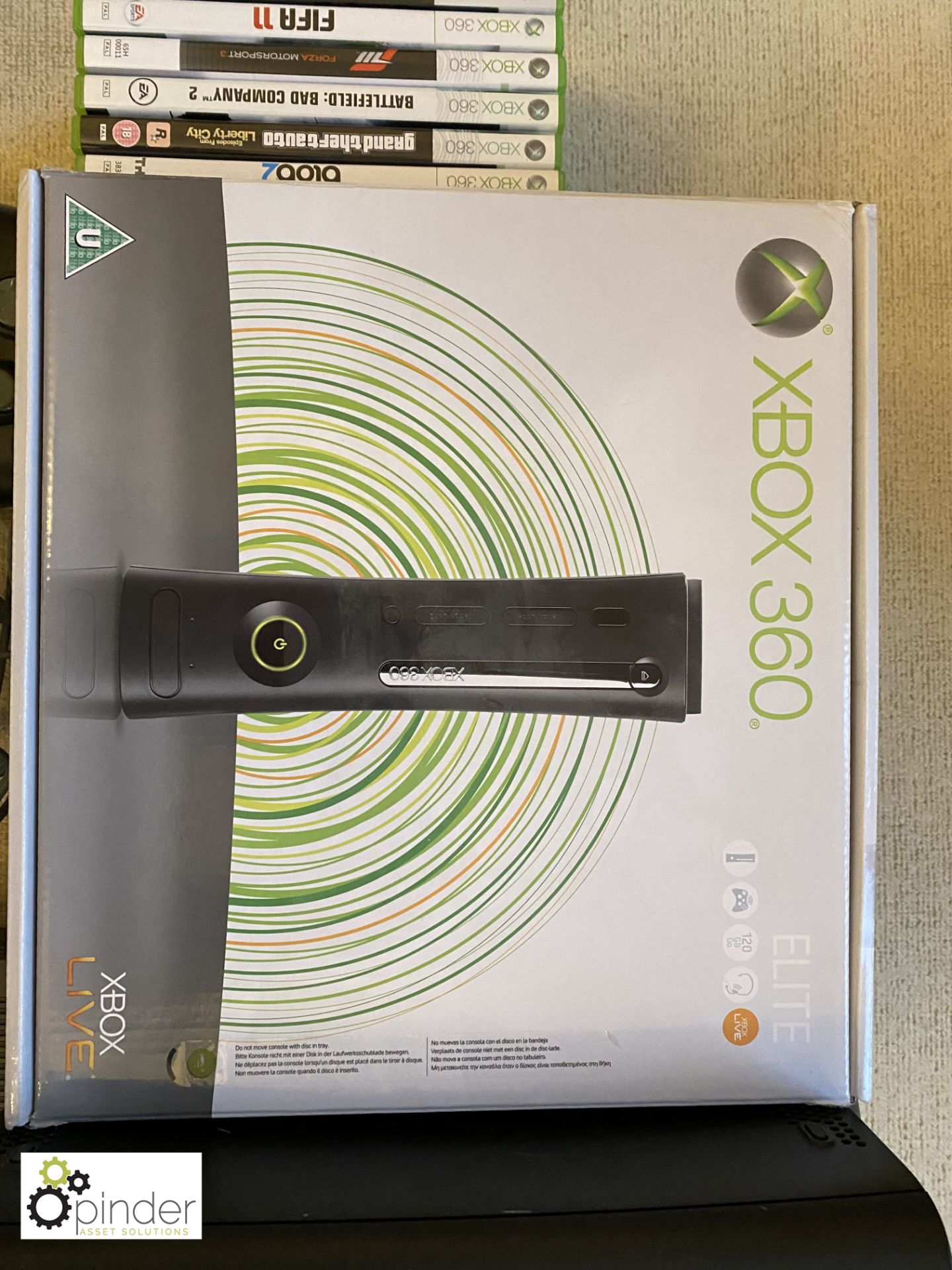 Xbox 360 Elite, 120Gb, with wired controller, remo - Image 4 of 7