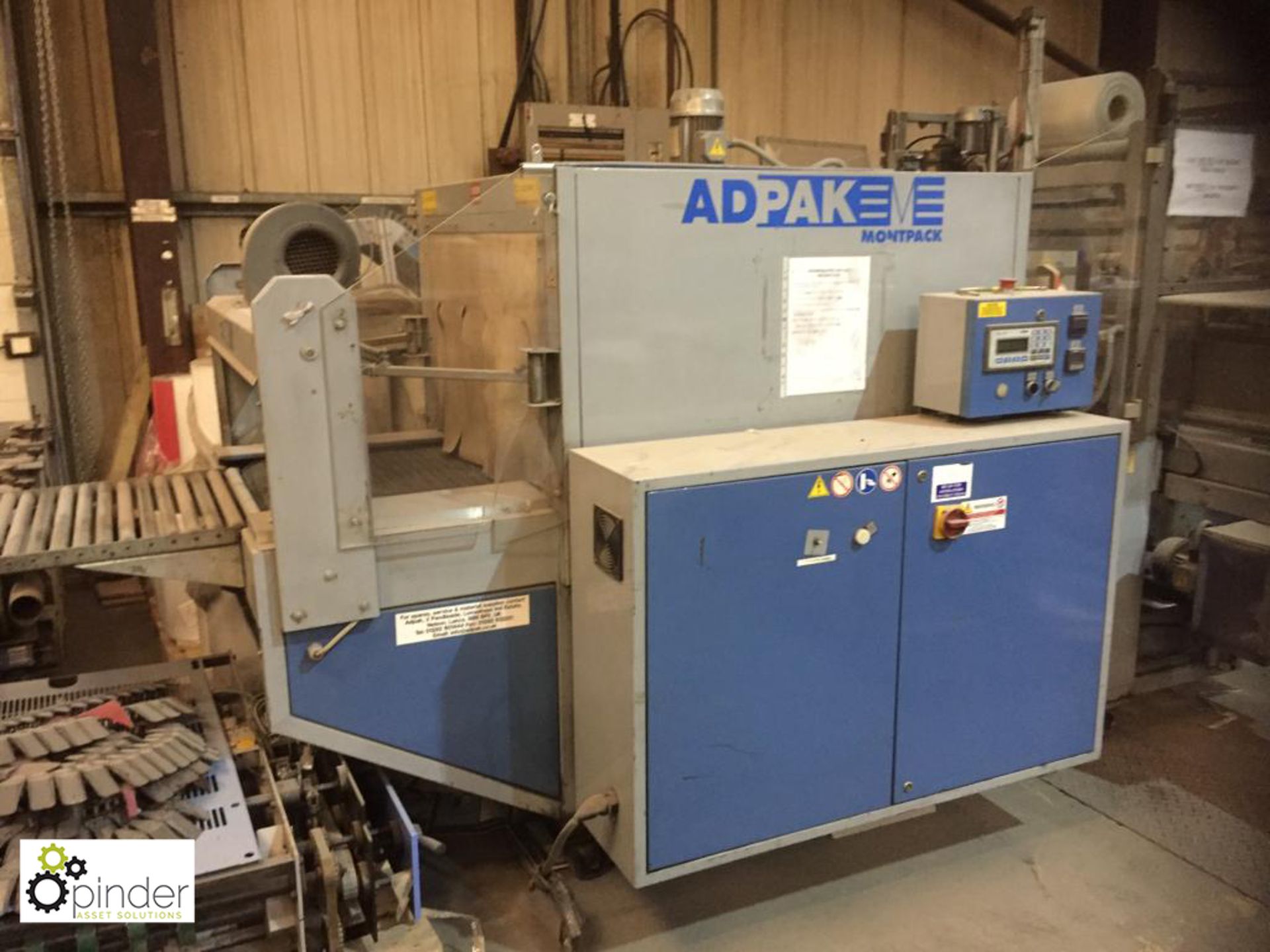 Adpak Montpack B700 T90 Compact Auto Shrink Wrapper, year 1998, serial number 409 (please note