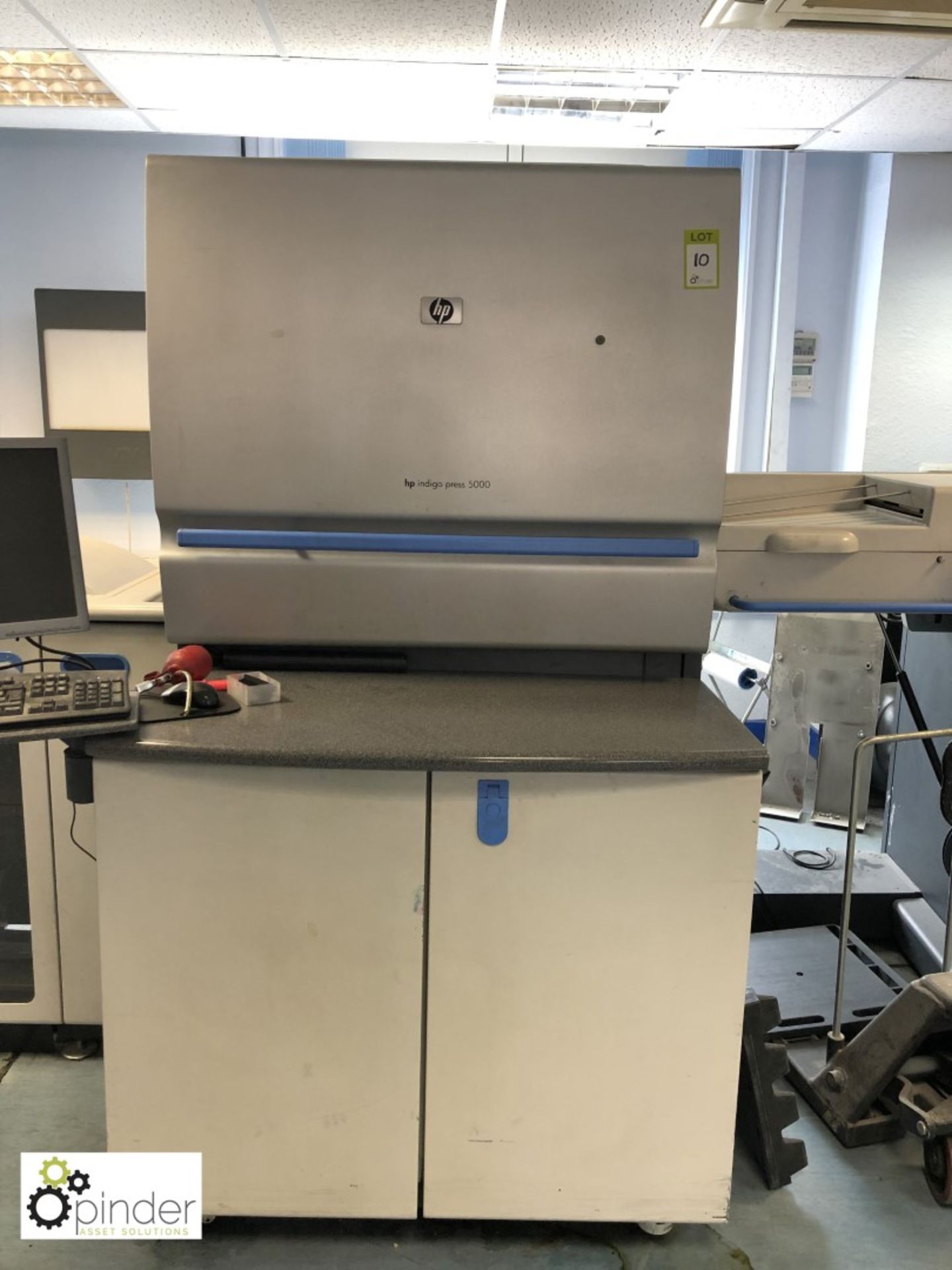 HP Indigo Press 5000, serial number 50798, with plate wash (please note removal of this lot is - Image 2 of 10