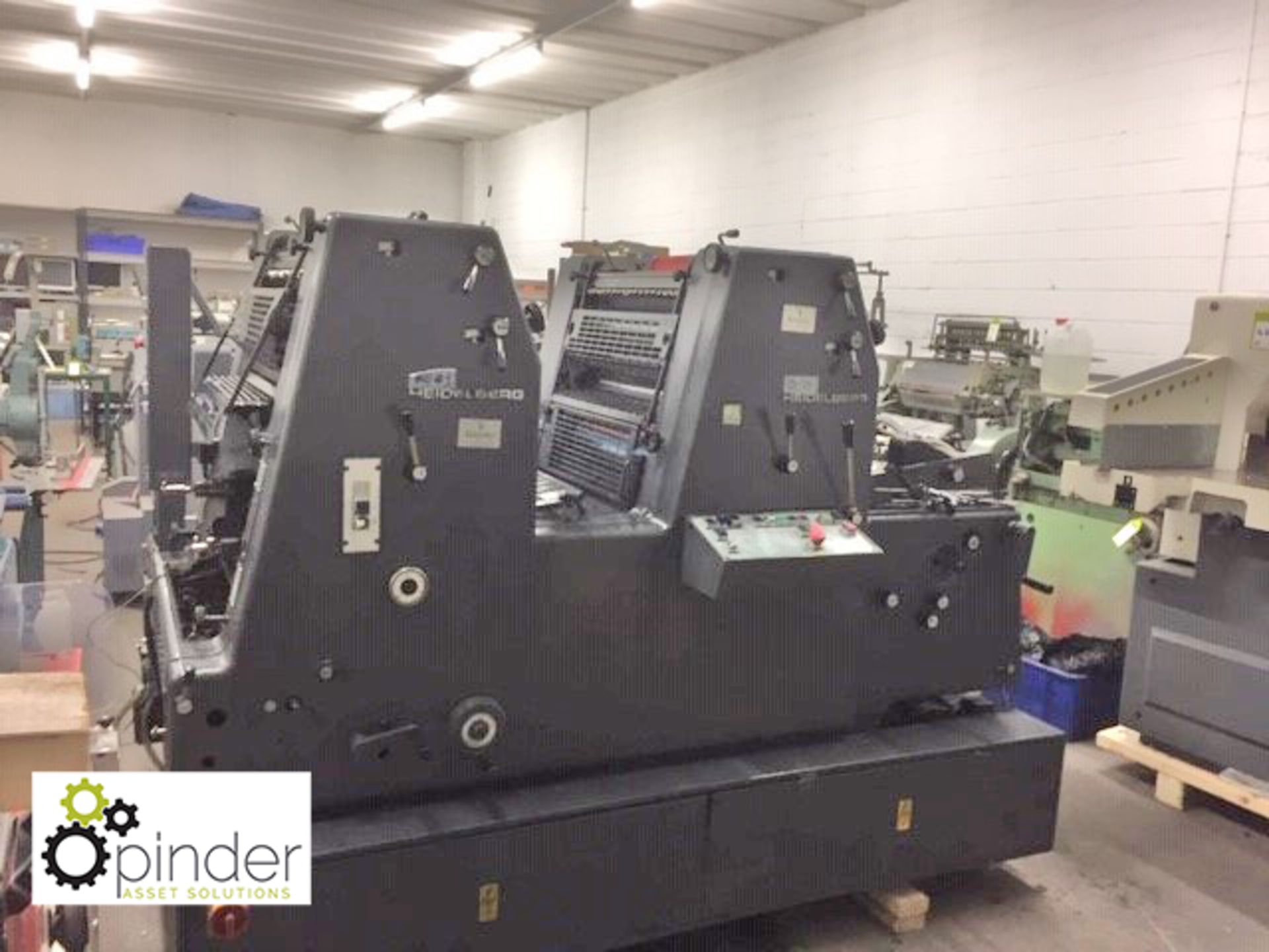 Heidelberg GTO52 ZP 2 Colour Offset Press, serial number 394 466, impressions – 54,984,889 (this lot - Image 2 of 10