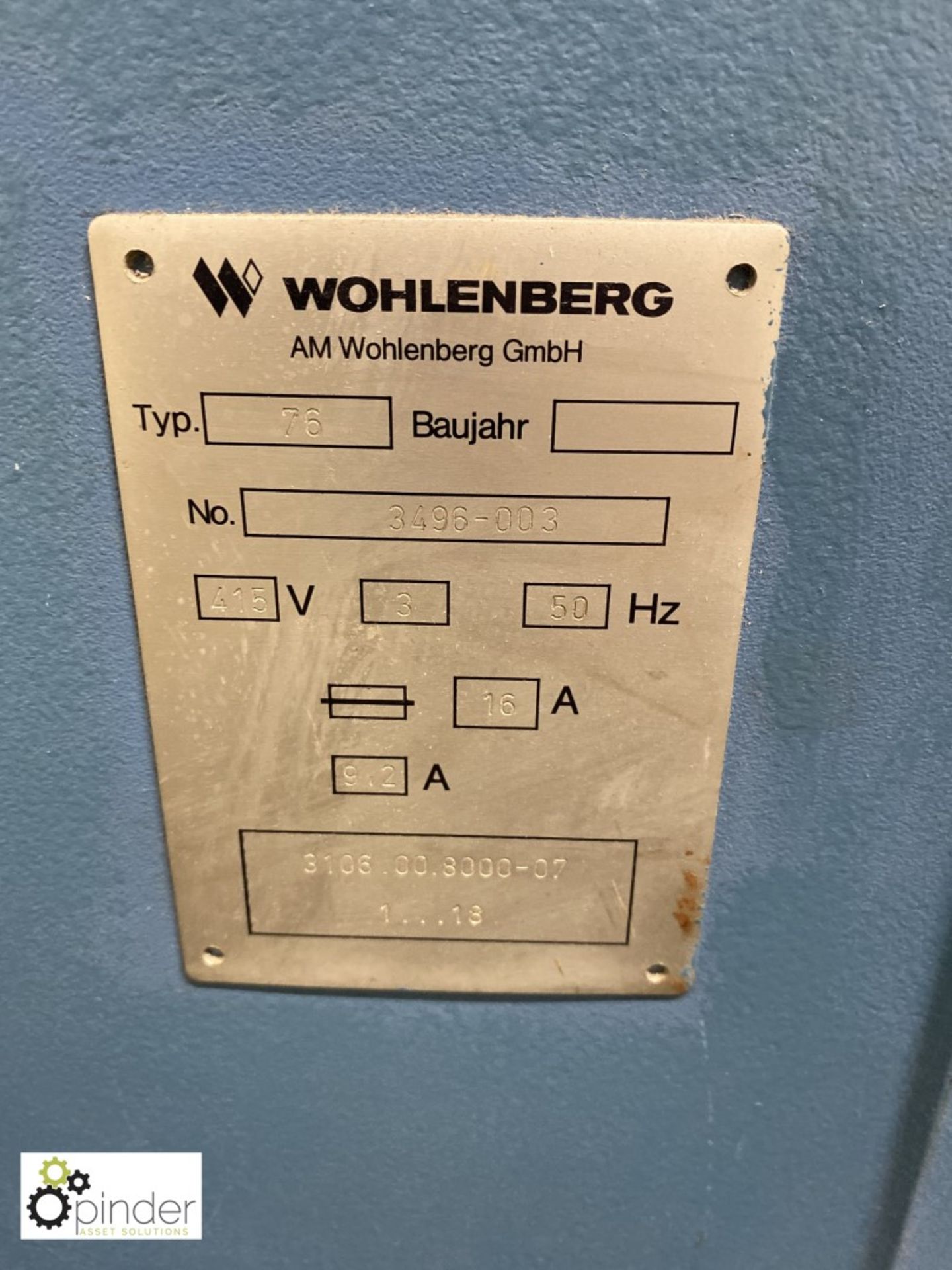 Wohlenberg SPM 76 Guillotine, 760mm, serial number 3496-003 (please note this lot is located in - Image 7 of 7