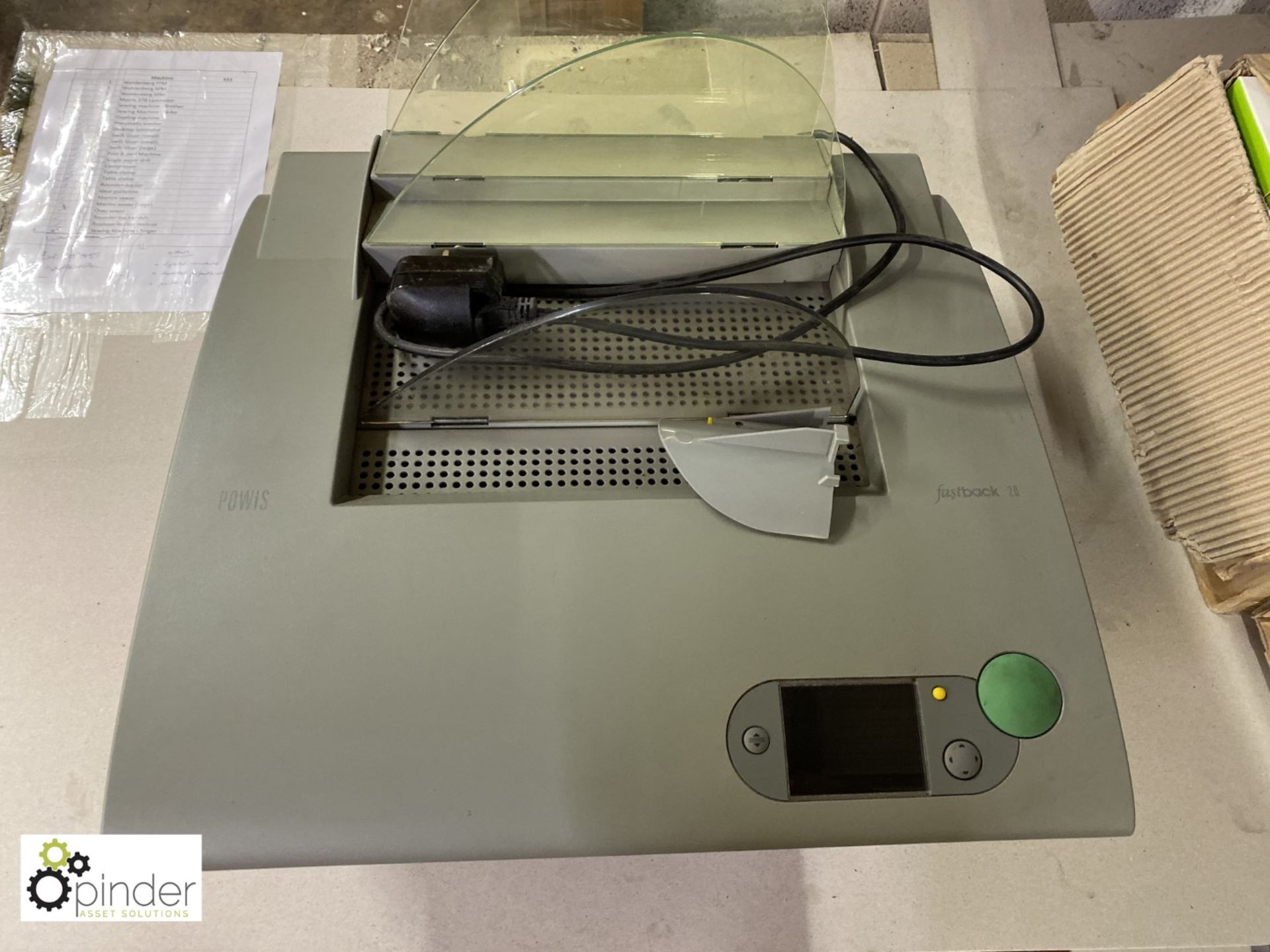 Powis Fastback 20E Desktop Perfect Binder (this lot is located in Penistone) - Image 2 of 3