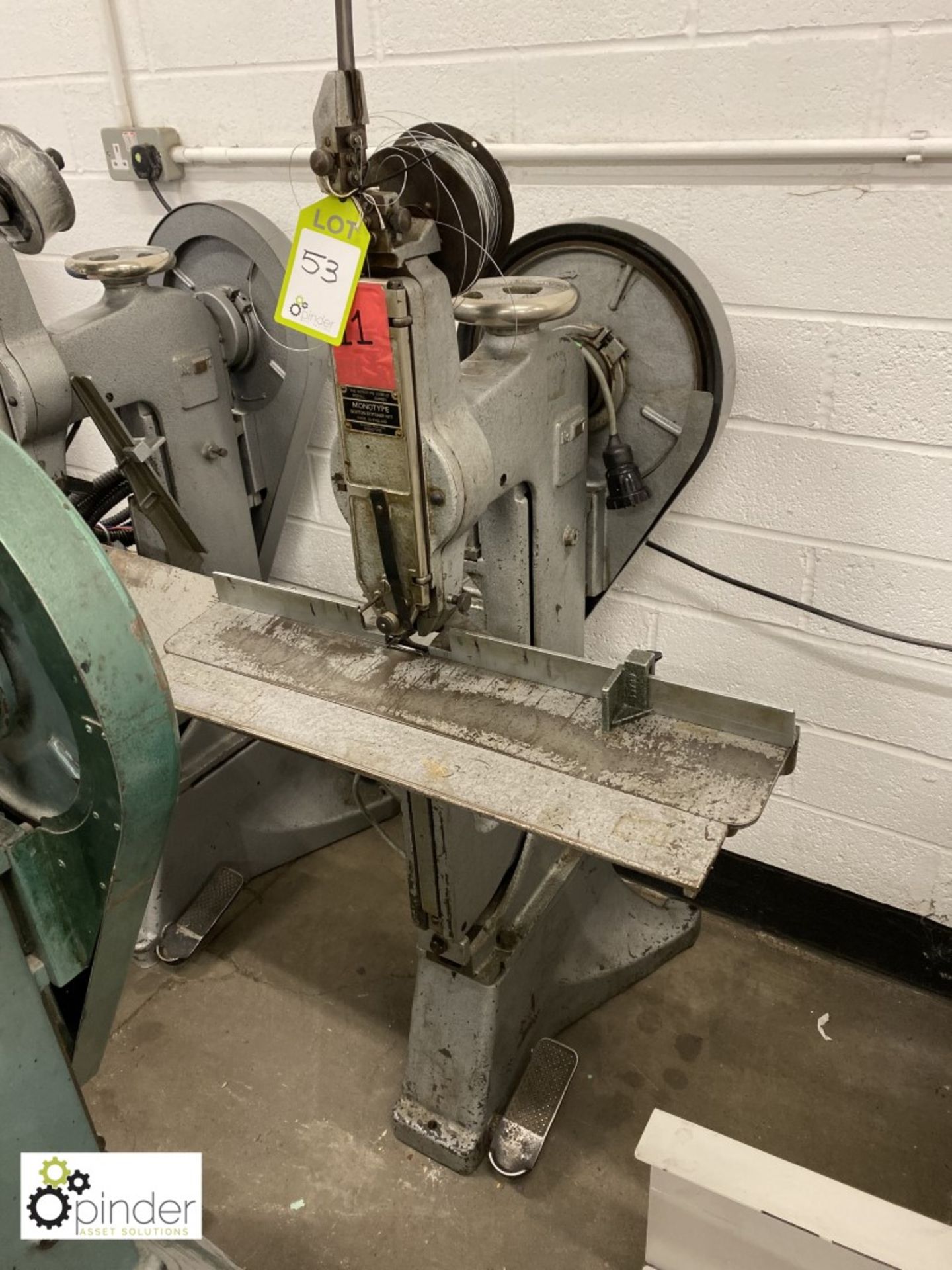 Monotype Boston No7 Saddle Stitcher, 415volts (this lot is located in Penistone)
