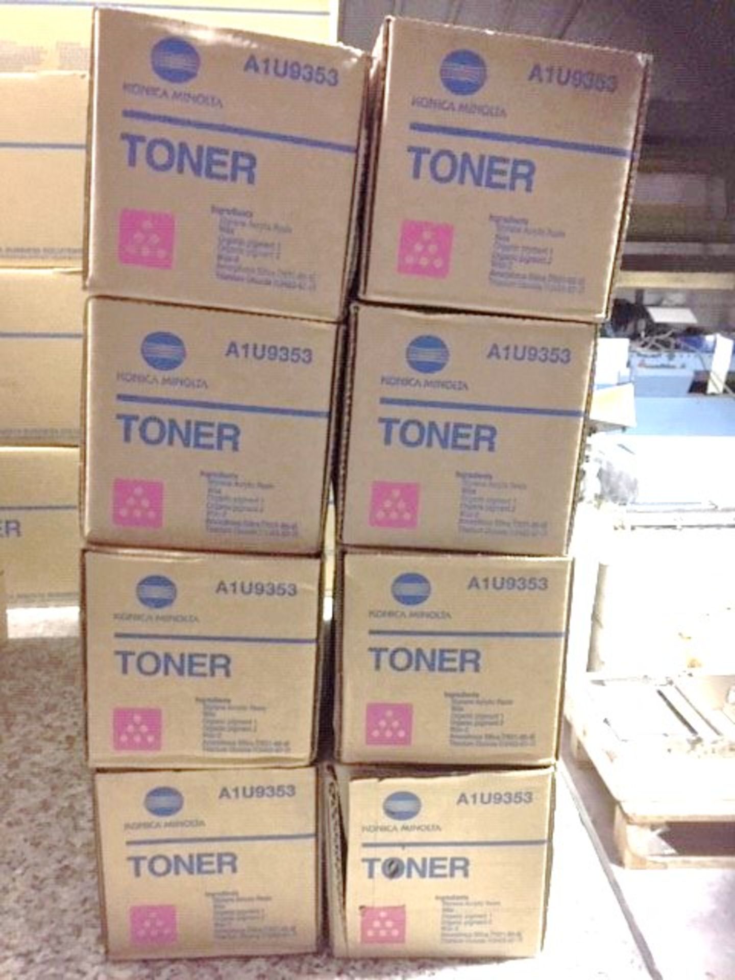 8 Konica Minolta A1V9353 Magenta Toner Cartridges,