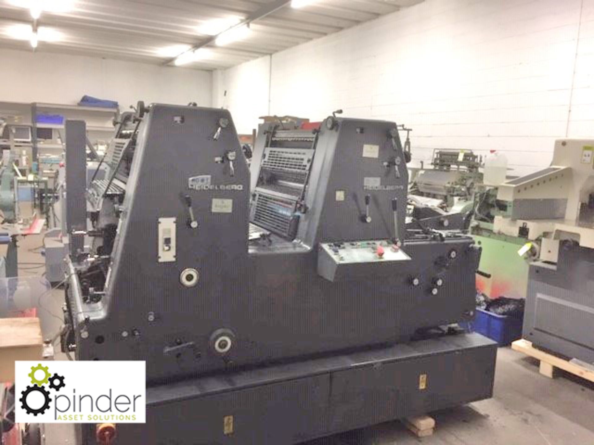 Heidelberg GTO52 ZP 2 Colour Offset Press, serial number 394 466, impressions – 54,984,889 (this lot - Image 4 of 10