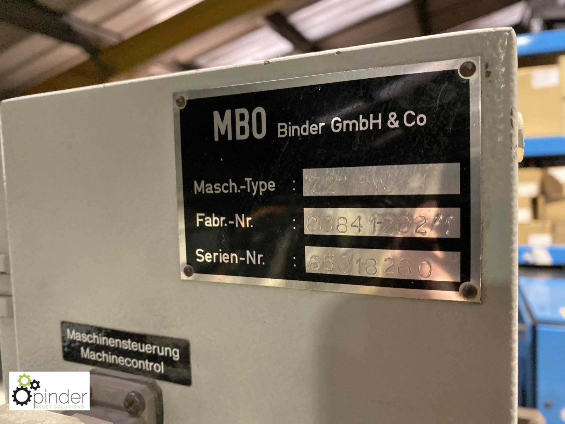 MBO Z2FW Knife Fold Unit, serial number 85018260 (this lot is located in Penistone) - Image 2 of 4