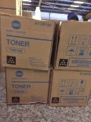 4 Konica Minolta TN616K Black Toner Cartridges, bo