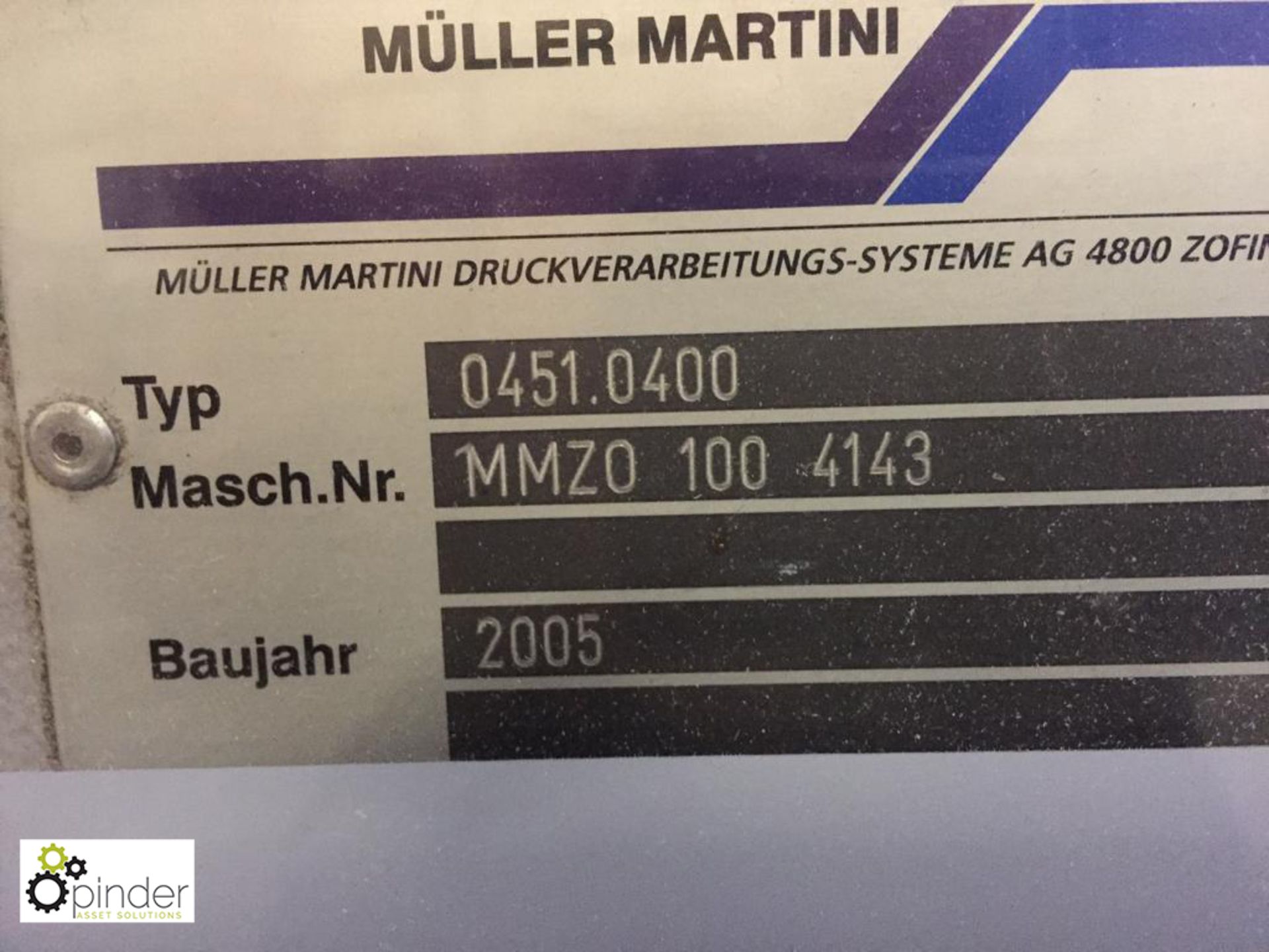 Double Feeder Base for Muller Martini Primera, type 0451.0400, machine no MMZO 100 4145 (please note - Image 4 of 4