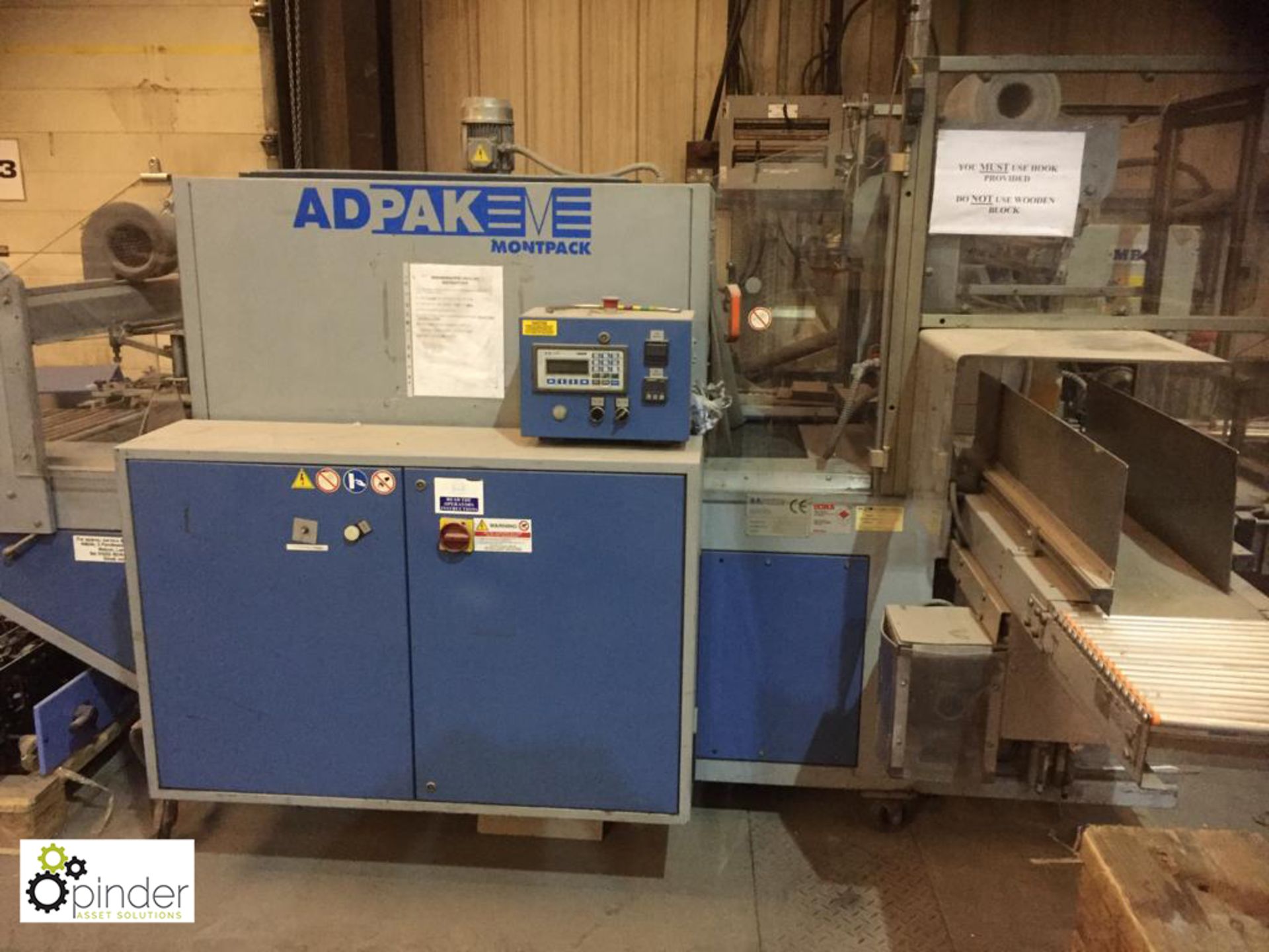 Adpak Montpack B700 T90 Compact Auto Shrink Wrapper, year 1998, serial number 409 (please note - Image 4 of 6