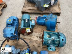 2 various Geared Motors and 2 Electric Motors (please note there is a lift out fee of £10 plus VAT