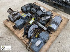 6 various Geared Motors and 2 Electric Motors, to pallet (please note there is a lift out fee of £10