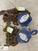 2 Liftin Gear Chain Blocks, 1tonne (please note there is a lift out fee of £10 plus VAT on this
